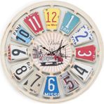 GALAXY GLX-732-5 Paris Desenli Duvar Saati, 70 cm
