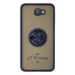 Galaxy J7 Prime Kılıf Montreal Yüzüklü Silikon Kapak - Lacivert
