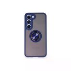 Galaxy M15 Kılıf Montreal Yüzüklü Silikon Kapak - Lacivert