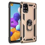 Galaxy M51 Kılıf Sofya Yüzüklü Silikon Kapak - Gold