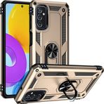 Galaxy M52 5G Kılıf Sofya Yüzüklü Silikon Kapak - Gold