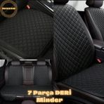 Galaxy Oto Koltuk Minderi 7 Parça Deri - Siyah
