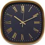 Galaxy Premium Serisi ABS Kasa Duvar Saati Oval 30 CM Roma Rakamlı Gold-Lacivert
