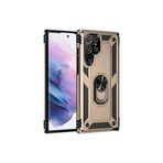 Galaxy S21 Kılıf Sofya Yüzüklü Silikon Kapak - Gold