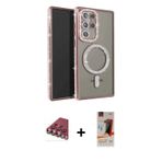 Galaxy S23 Ultra Kılıf Zirve Doku Prime - Siyah AutoKit 5in1 Fiber Hayalet Cam Ekran Koruyucu +