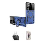 Galaxy S24 Ultra Kılıf Kıvılcım Modern Serisi - Siyah Bilvis 3D Cam Ekran Koruyucu + Şeffaf Kam