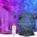 Galaxy Star Projektör Işığı, Yatak Odası için LED Işık Projektörü, Dinozor Yumurtası Yıldızlı Gece Lambası, Bluetooth ve Beyaz Gürültü Renkleri Değişen, Dönen Bulutlu Ruh Hali Işığı, Çocuklar ve Yetişkinler için Hediye