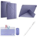 Galaxy Tab A9 Plus X210 11'' Uyumlu Standlı Kılıf Dokunmatik Kalem ve Klavye Mouse 3'lü Set Lava