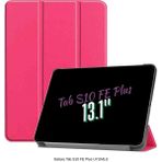 Galaxy Tab S10 FE Plus Uyumlu 13.1 Katlanabilen Standlı Smart Cover Akıllı Tablet Kılıfı Pembe