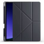 Galaxy Tab S10 Lite / S10 Fe / S9 Fe 10.9" Uyumlu Tablet Kılıfı – Manyetik Akıllı Kapak, Kalem Bölmeli, Katlanabilir Standlı, Premium Deri Dokulu Koruma - Siyah