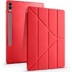 Galaxy Tab S10 Plus X820 12.4 Inç Uyumlu Kalemlikli Katlanabilir Smart Cover Tablet Kılıf – Standlı, Darbe Emici Koruma, Ince ve Hafif Tasarım - Kırmızı