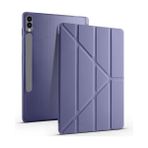 Galaxy Tab S10 Plus X820 12.4 Inç Uyumlu Kalemlikli Katlanabilir Smart Cover Tablet Kılıf – Standlı, Darbe Emici Koruma, Ince ve Hafif Tasarım - Lavanta