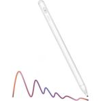 Galaxy Tab S6 Lite P610 Uyumlu Eğime Göre Çizgi Kalınlığı Değişen Şarjlı Dokunmatik Ekran Kalemi Stylus Pen - Beyaz