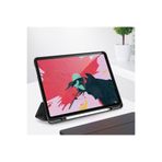 Galaxy Tab S7 FE LTE (T737-T736-T733-T730) Uyumlu Kalemlikli Premium Standlı Katlanabilir Uyku Modu Özellikli Tablet Kılıfı Siyah