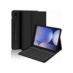 Galaxy Tab S9 Plus / S9 Fe Plus Uyumlu 12.4" Klavyeli Tablet Kılıfı Klavye + Stand siyah