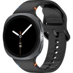 Galaxy Watch 8 / Classic / 2025 Serisi 40 mm / 44 mm / 46 mm Uyumlu Su Geçirmez Yumuşak Silikon Spor Kayış (20 mm) - Siyah