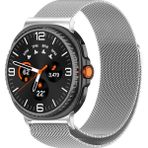 Galaxy Watch 8 / Watch 8 Classic (40 mm / 44 mm / 46 mm) Uyumlu Manyetik Milanese Mesh Hasır Paslanmaz Çelik Kordon – Unisex - Gümüş