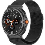 Galaxy Watch 8 / Watch 8 Classic (40 mm / 44 mm / 46 mm) Uyumlu Manyetik Milanese Mesh Hasır Paslanmaz Çelik Kordon – Unisex - Siyah
