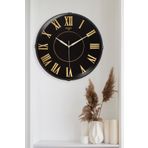 Galaxy YALDIZLI ROMA RAKAM SİYAH ZEMİNLİ DUVAR SAATİ 35 CM