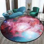 Galaxy Yuvarlak Halı Büyük Evren Uzay Nebula Yıldızları Yıldızlı Halı Oturma Odası Çalışma Odası ve Çocuk Yatak Odası için 100 cm Çap