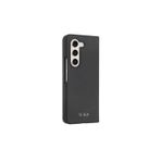 Galaxy Z Fold 5 Uyumlu Kılıf Tumı Liquid Silikon Metal Logo Dizayn Lisanslı Kapak Siyah