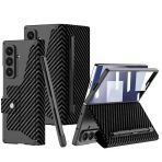 Galaxy Z Fold 7 Kılıf Kamera Korumalı Karbon Tasarımlı Zore Kıpta Kalem Bölmeli Fest Kapak
