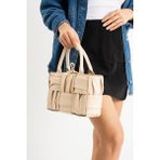 Galb Leather Bottega Veneta Model El Örgüsü Özel Aksesuarlı Premium Kadın Omuz Çantası Btg+ - Bej - Krem