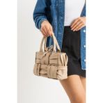Galb Leather Bottega Veneta Model El Örgüsü Özel Aksesuarlı Premium Kadın Omuz Çantası Btg+ - Vizon - Bej