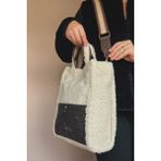 Galb Leather Büyük Boy Üst Kalite Yumuşak Peluş Kadın Omuz Çantası Tote Bag - Çok Renkli