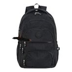 GALB LEATHER GALB Siyah TR2 Unisex Lux Krinkil Kumas Sirt Cantasi Gunluk Cantasi Maymun Anahtarlik Kampany