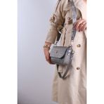 Galb Leather Günlük Kullanıma Uygun 5 Bölmeli Şık Kadın Omuz Çantası 23CM-14CM GLB4090 - Gri