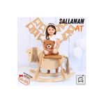 Galery Wood Ahşap Sallanan At-Deri Koltuklu, Sallanan Çocuk Oyuncak, Bebek Oyuncakları, Çocuk Aktivite