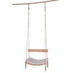 Galery Wood Premium Sırt Dayanaklı Ahşap Bebek Salıncağı & Bahçe, Balkon Ve Teras İçin Şık Ve Konforlu Tasarım