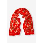 Galiga Almond Red %100 Ipek Fular 26*130cm 'art On Silk'