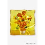Galiga Van Gogh-yellow Vase %100 Ipek Fular 55x55cm 'art On Silk'