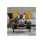 Galipol Orta Sehpa 80 Cm Bendır Mermer - Gümüş Ceviz