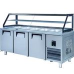 Galleyz 3 Kapılı Camlı 200x70x85 cm Servis Buzdolabı