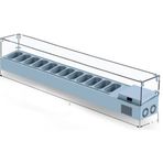 Galleyz GN 1/4-150 Set Üstü Saladbar Cam Kapak 225x34x30 cm Küvet