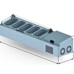 Galleyz GN 1/4-150 Set Üstü Saladbar Pleksi Kapak 132x34x45 cm Küvet