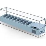 Galleyz GN 1/4-150GN 1/4-150 Set Üstü Saladbar Cam Kapak 250x34x30 cm Küvet