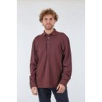 Gallus Erkek Oversize Polo Yaka Sweatshirt - Günlük Rahat Stil - M - Bordo
