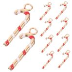 GALPADA 10 Parça DIY alaşım takı aksesuarları kc altın damla yağ çekicilik Noel koltuk değneği kolye kolye 10 1 takım (resim rengi) asılı şeker kamışı noel takı takılar süs nane
