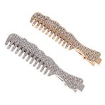 GALPADA 2 Adet Saç Tokası Rhinestones Tokası Tatil Şapkaları Tarak Tasarımı Yan Klipsler Rhinestones Tarak Saç Tokaları Tatil Saç Aksesuarları Gelin Çinko Alaşımı Noel