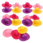 GALPADA 20 Adet Mini Kovboy Şapkası Siyah Şapka Mini Batı Şapkaları Lolipop Şapka Minyatür Resmi Şapkalar Bebek Şapkaları Şişesi Kapakları Kapakları Dekoru Bez Şarap Şişesi Batı Tarzı