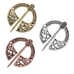 GALPADA 3 Adet Vintage Viking Broşları Retro Alaşımlı Göğüs Pimi Kadın Viking Kostüm Aksesuarları Moda Metal Broş Seti
