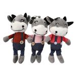 GALPADA 3 Parça Oyuncak Kolye Burç Takılar Yumuşak Peluş Inek Diy Çanta Asılı Kolye Inek Doldurulmuş Oyuncak Inek Bebek Peluş Oyuncak Kendin Yap Süs Rj Peluş Çantalar Anahtarlık Kısa Peluş