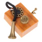 GALPADA Bebek Evi Telefonu Bebek Evi Telefon Oyuncak Bebek Evi Faks Makinesi Bebek Evi Döner Telefon Retro Minyatür Telefonlar Minyatür Çevirmeli Telefon Plastik Döndürmek Modeli Nostaljik