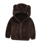 GALPADA Bebek Kürk Kapüşonlu Ceket Sevimli Kürk Ceket Tüylü Ceket Yürümeye Başlayan Kız Ceket Yürümeye Başlayan Kışlık Ceket Peluş Ceket Düz Hoodies Bebek Montu Karikatür Yün Kazak Çocuk