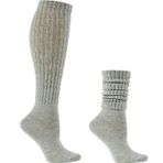Galsang Slouchy Scrunch B206 Açık Gri Kadın Uzun Çorap