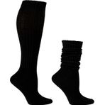 Galsang Slouchy Scrunch B206 Siyah Kadın Uzun Çorap